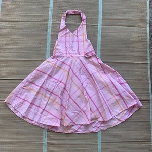 Light Pink Plaid Summer Dress